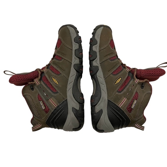 Keen Dry Women’s Size 7 Koven Mid Rise Waterproof Brown Red Hiking Trail Boots - Picture 1 of 11